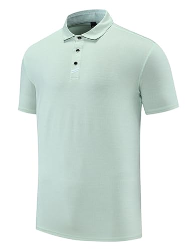 iiniim Casual Golf Sport-Shirt: Outdoor Training, Fitness, Kurzarm mit Kragen, Schnelltrocknend Grün S von iiniim
