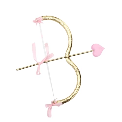 iiniim Cupid Bowknot Bow Arrow Set Valentines Day Costume Halloween Cosplay Accessory For Masquerade Gold Einheitsgröße iiniim Cupid Bowknot Bow Arrow Set Valentines Day Costume Halloween Cosplay Accessory For Masquerade Gold Einheitsgröße von iiniim