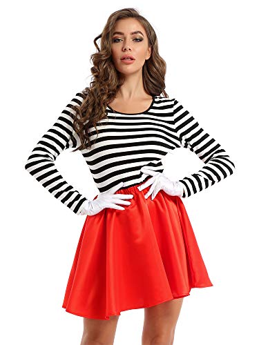 iiniim Damen Clowm Kostüm Französisch Künstler Pantomime Zirkus Kostüm Kleid Fasching Karneval Kostüm Party Verkleidung Rot M iiniim Damen Clowm Kostüm Französisch Künstler Pantomime Zirkus Kostüm Kleid Fasching Karneval Kostüm Party Verkleidung Rot M von iiniim