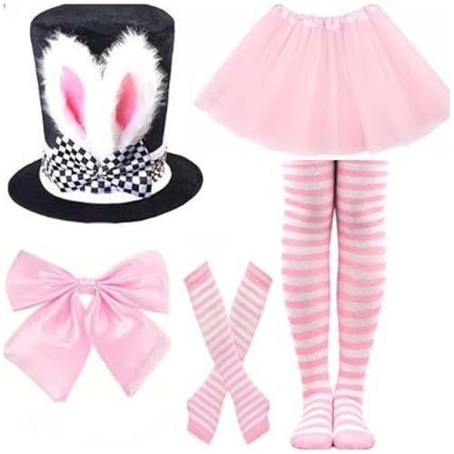 iiniim Damen Halloween Kaninchen Kostüm Set Zylinder Hasenohren Hut Brille Handschuhe Fliege RocK Strümpfe Bunny Kostüm Cosplay Fasching Typ E One Size iiniim Damen Halloween Kaninchen Kostüm Set Zylinder Hasenohren Hut Brille Handschuhe Fliege RocK Strümpfe Bunny Kostüm Cosplay Fasching Typ E One Size von iiniim