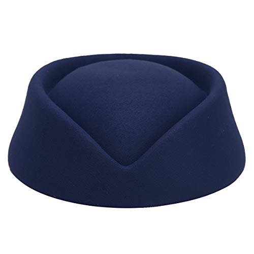 iiniim Damen Hut Stewardess Kostüm Cosplay Elegant Flugbegleiterin Mütze Stewardess Cap Zubehör Fasching Karneval Weihnachtsfeier Marine Blau Einheitsgröße iiniim Damen Hut Stewardess Kostüm Cosplay Elegant Flugbegleiterin Mütze Stewardess Cap Zubehör Fasching Karneval Weihnachtsfeier Marine Blau Einheitsgröße von iiniim