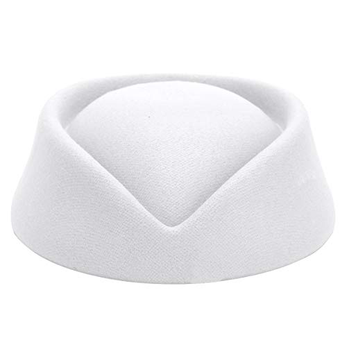 iiniim Damen Hut Stewardess Kostüm Cosplay Elegant Flugbegleiterin Mütze Stewardess Cap Zubehör Fasching Karneval Weihnachtsfeier Weiß Einheitsgröße iiniim Damen Hut Stewardess Kostüm Cosplay Elegant Flugbegleiterin Mütze Stewardess Cap Zubehör Fasching Karneval Weihnachtsfeier Weiß Einheitsgröße von iiniim