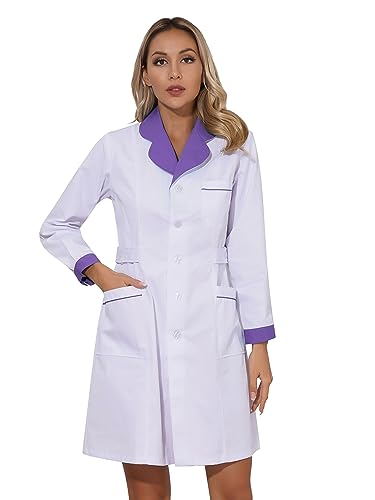 iiniim Damen Krankenschwester Kostüm Doktor Arzt Kostüm Uniform Kleid Medizin Arztkittel Laborkittel Mantel Berufsbekleidung S-XXL Aa Lila M iiniim Damen Krankenschwester Kostüm Doktor Arzt Kostüm Uniform Kleid Medizin Arztkittel Laborkittel Mantel Berufsbekleidung S-XXL Aa Lila M von iiniim