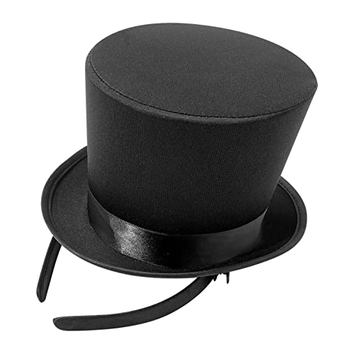 iiniim Damen Mini Zylinderhut Haarband Mini Zylinder Haarreif Party Mini Top Hat Stirnband mit Paillette Schick Haarschmuck Fasching Cosplay Schwarz A One Size von iiniim