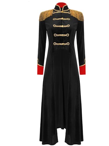 iiniim Damen Zirkus Kostüm Samt Gothic Frack Jacke Blazer Mantel Zirkusdirektor Uniform Halloween Weihnachten Karneval Fasching Kostüm Schwarz S iiniim Damen Zirkus Kostüm Samt Gothic Frack Jacke Blazer Mantel Zirkusdirektor Uniform Halloween Weihnachten Karneval Fasching Kostüm Schwarz S von iiniim