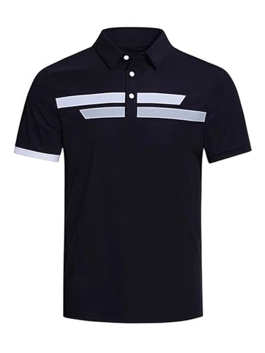 iiniim Elastisches Herren Golf-t-shirt Kurzarm Sommer: Eiskleberstoff, Sportlich, Atmungsaktiv, Schnell Trocknend Schwarz S iiniim Elastisches Herren Golf-t-shirt Kurzarm Sommer: Eiskleberstoff, Sportlich, Atmungsaktiv, Schnell Trocknend Schwarz S von iiniim