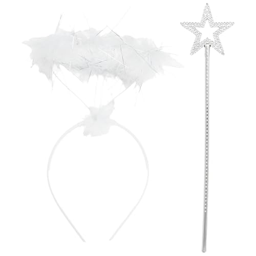 iiniim Engel Cosplay Zubehör Federflügel Stern Feenstab Heiligenschein Set Weihnachten Angel Wings Mottoparty Performance Fasching Typ A One Size iiniim Engel Cosplay Zubehör Federflügel Stern Feenstab Heiligenschein Set Weihnachten Angel Wings Mottoparty Performance Fasching Typ A One Size von iiniim