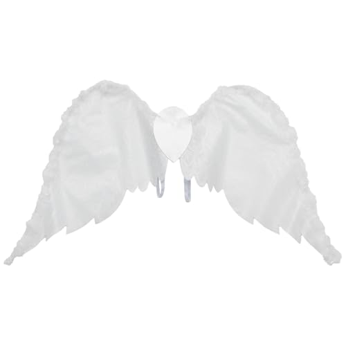 iiniim Engel Cosplay Zubehör Federflügel Stern Feenstab Heiligenschein Set Weihnachten Angel Wings Mottoparty Performance Fasching Typ B One Size von iiniim