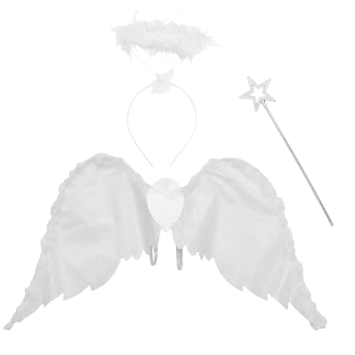 iiniim Engel Cosplay Zubehör Federflügel Stern Feenstab Heiligenschein Set Weihnachten Angel Wings Mottoparty Performance Fasching Typ C One Size iiniim Engel Cosplay Zubehör Federflügel Stern Feenstab Heiligenschein Set Weihnachten Angel Wings Mottoparty Performance Fasching Typ C One Size von iiniim
