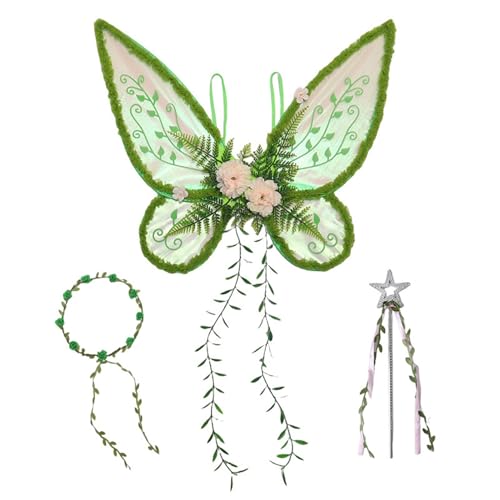 iiniim Fairy Wings Set Für Erwachsene Gradient Sheer Elf Wings Flower Crown Forest Fairy Wand Cosplay Requisiten Für Halloween Party 1 Satz Grün Einheitsgröße iiniim Fairy Wings Set Für Erwachsene Gradient Sheer Elf Wings Flower Crown Forest Fairy Wand Cosplay Requisiten Für Halloween Party 1 Satz Grün Einheitsgröße von iiniim