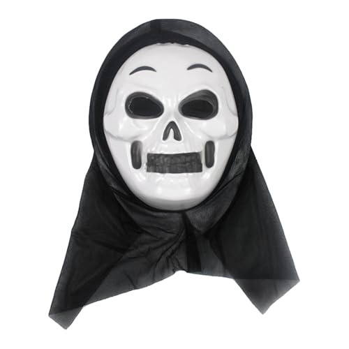 iiniim Geister Schädel Gesichtsmaske Halloween Gruselige Gesichtsmasken Mit Leichentuch Halloween Kostüm Zubehör Typ 3 Einheitsgröße von iiniim