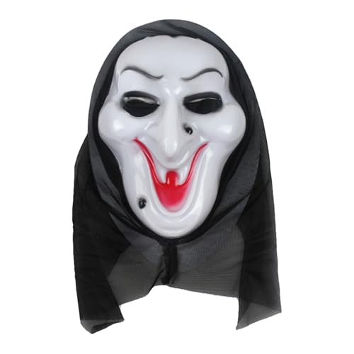 iiniim Geister Schädel Gesichtsmaske Halloween Gruselige Gesichtsmasken Mit Leichentuch Halloween Kostüm Zubehör Typ 4 Einheitsgröße von iiniim