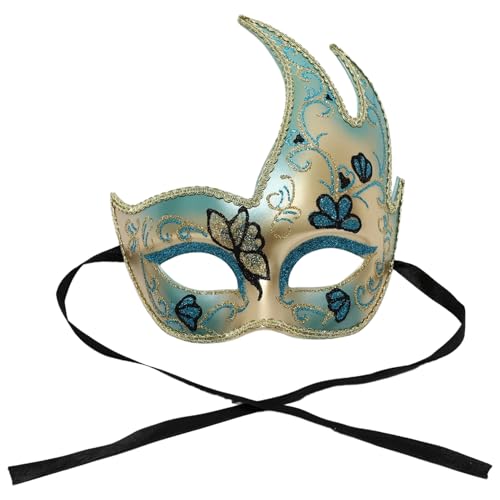 iiniim Glänzende Schmetterlingsmalerei Masken Maskerade Maske Venezianische Gesichtsbedeckung Für Halloween Kostüm Abendparty Grün Einheitsgröße von iiniim
