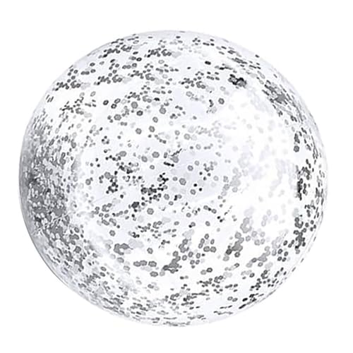 iiniim Glitter Beach Balls 12'' 16'' Swimming Pool Spielzeug Aufblasbare Pool Schwimmer, Hawaiian Luau Party Dekorationen Silber 2 One Size iiniim Glitter Beach Balls 12'' 16'' Swimming Pool Spielzeug Aufblasbare Pool Schwimmer, Hawaiian Luau Party Dekorationen Silber 2 One Size von iiniim