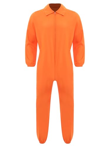 iiniim Häftling Kostüm Herren Damen Gefangener Overall Jumpsuit Orange Gefängnis Kostüm Sträfling Kostüm Für Cosplay Halloween Karneval Fasching Orange L iiniim Häftling Kostüm Herren Damen Gefangener Overall Jumpsuit Orange Gefängnis Kostüm Sträfling Kostüm Für Cosplay Halloween Karneval Fasching Orange L von iiniim