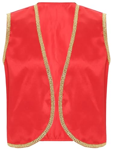 iiniim Herren Arabischer Prinz Kostüm Festliche Weste Mittelalter Jacke Gilet Gothic Steampunk Weste Halloween Karneval Fasching Party Outfits A Weinrot L von iiniim