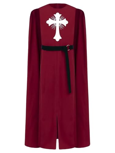 iiniim Jungen Mittelalterlicher Krieger Kostüm Römischer Gladiator Robe mit Umhang Ritter Kostüm Halloween Karneval Fasching Verkleidung Mahagoni 158-164 iiniim Jungen Mittelalterlicher Krieger Kostüm Römischer Gladiator Robe mit Umhang Ritter Kostüm Halloween Karneval Fasching Verkleidung Mahagoni 158-164 von iiniim