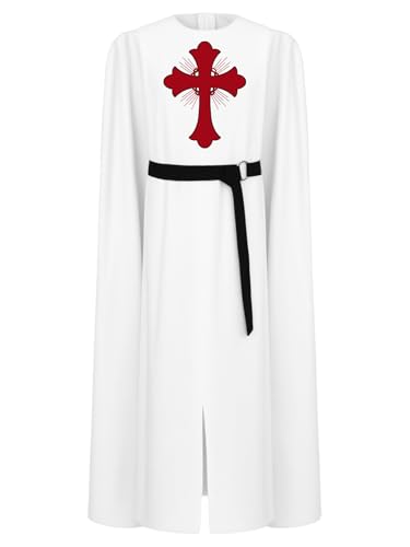 iiniim Jungen Mittelalterlicher Krieger Kostüm Römischer Gladiator Robe mit Umhang Ritter Kostüm Halloween Karneval Fasching Verkleidung Weiß 122-128 iiniim Jungen Mittelalterlicher Krieger Kostüm Römischer Gladiator Robe mit Umhang Ritter Kostüm Halloween Karneval Fasching Verkleidung Weiß 122-128 von iiniim