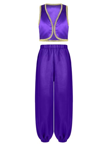iiniim Kinder Jungen Arabische Kleidung Ärmellos Satin Weste + Harenshose Märchen Arabischer Prinz Kostüm Karneval Fasching Verkleidung Lila 170-176 iiniim Kinder Jungen Arabische Kleidung Ärmellos Satin Weste + Harenshose Märchen Arabischer Prinz Kostüm Karneval Fasching Verkleidung Lila 170-176 von iiniim