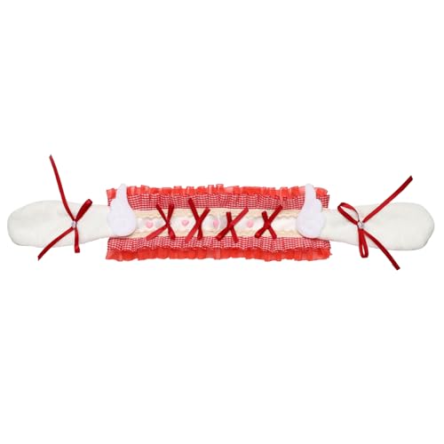 iiniim Lolita Kopfschmuck Kaninchenohren Haarband mit Clips gekräuseltes Haarband für Frau Mädchen Rot 4 One Size iiniim Lolita Kopfschmuck Kaninchenohren Haarband mit Clips gekräuseltes Haarband für Frau Mädchen Rot 4 One Size von iiniim