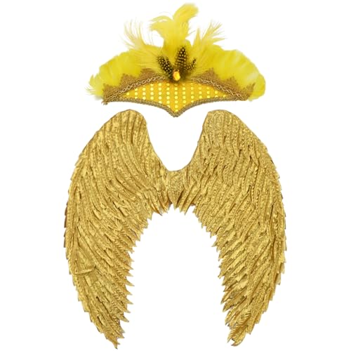 iiniim Metallic Glitter Angel Wings Feather Headband Party Headwear Für Halloween Weihnachten Party Fancy Dress Typ 5 Einheitsgröße iiniim Metallic Glitter Angel Wings Feather Headband Party Headwear Für Halloween Weihnachten Party Fancy Dress Typ 5 Einheitsgröße von iiniim