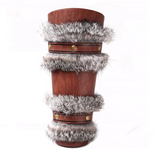 iiniim Mittelalterliche Kunstleder Armschutz mit Kunstpelz Wikinger Gladiator Handgelenk Armbänder Punk Gothic Armrüstung Cosplay Fasching Braun One Size iiniim Mittelalterliche Kunstleder Armschutz mit Kunstpelz Wikinger Gladiator Handgelenk Armbänder Punk Gothic Armrüstung Cosplay Fasching Braun One Size von iiniim