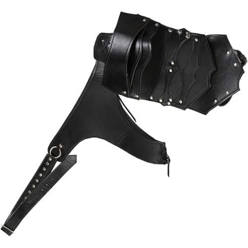 iiniim Mittelalterliche Schultergurt Gothic Punk Schulterpanzer Gladiator Krieger Schutzrüstung Vintage Schulterschutz Cosplay Fotografie Schwarz Typ 1 One Size von iiniim