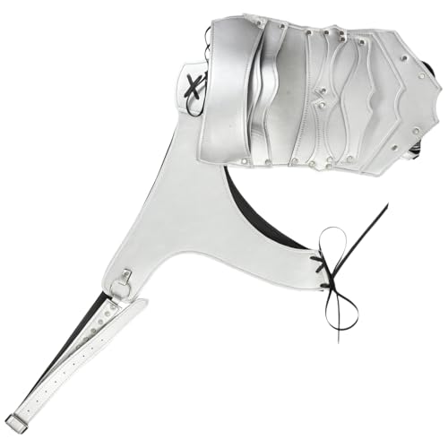 iiniim Mittelalterliche Schultergurt Gothic Punk Schulterpanzer Gladiator Krieger Schutzrüstung Vintage Schulterschutz Cosplay Fotografie Silber Typ 1 One Size von iiniim