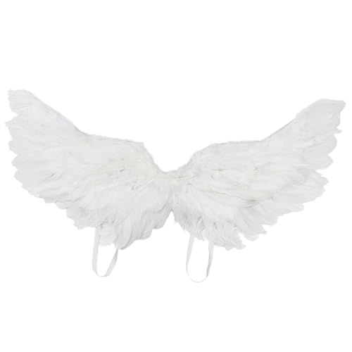 iiniim Realistische Federflügel Engelsflügel für Halloween-Partys Maskenball-Kostümzubehör Weiß 60 * 35cm Einheitsgröße iiniim Realistische Federflügel Engelsflügel für Halloween-Partys Maskenball-Kostümzubehör Weiß 60 * 35cm Einheitsgröße von iiniim