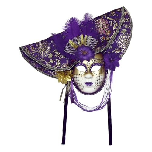iiniim Übertriebene Feder Maskerademaske Venezianischer Kopfschmuck Karnevalskopfschmuck Showgirl Cosplay Zubehör Lila Einheitsgröße iiniim Übertriebene Feder Maskerademaske Venezianischer Kopfschmuck Karnevalskopfschmuck Showgirl Cosplay Zubehör Lila Einheitsgröße von iiniim