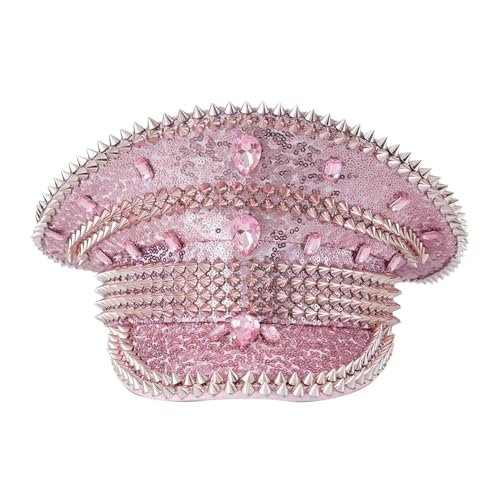iiniim Unisex Pailletten Strass Kapitänsmütze Luxury Matrosenhut Modische Party Militärkappe Glitzernde Kopfbedeckung Mottoparty Rosa Einheitsgröße iiniim Unisex Pailletten Strass Kapitänsmütze Luxury Matrosenhut Modische Party Militärkappe Glitzernde Kopfbedeckung Mottoparty Rosa Einheitsgröße von iiniim