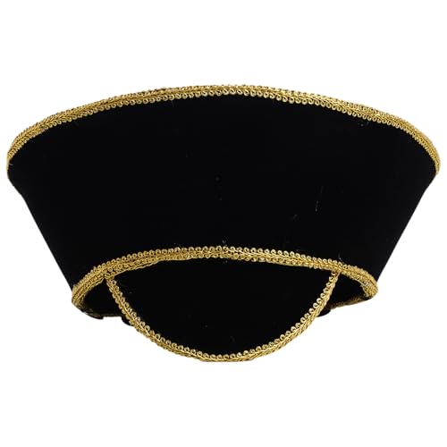 iiniim Unisex Vintage Kapitänsmütze mit Gold Trim Kopfbedeckung Matrosenhut Königin Filzhut Karneval Fasching Mottoparty Kostüm Zubehör Gold One Size iiniim Unisex Vintage Kapitänsmütze mit Gold Trim Kopfbedeckung Matrosenhut Königin Filzhut Karneval Fasching Mottoparty Kostüm Zubehör Gold One Size von iiniim