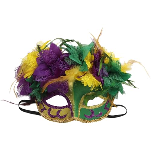 iiniim Venezianische Masken Federmaske Glänzend Halbgesicht Maske mit Stick Maskerade Maske Augenmaske Maskenball Mottoparty Prom Typ D One Size iiniim Venezianische Masken Federmaske Glänzend Halbgesicht Maske mit Stick Maskerade Maske Augenmaske Maskenball Mottoparty Prom Typ D One Size von iiniim