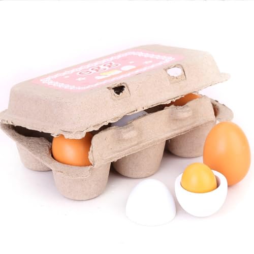 6 Stück Holz gefälschte Eier DIY Küche Vorgeben Spiel Essen Set Kinder Küche Spiel Spielzeug Heim Dekoration Produkte gefälschte Eier für Home Farm Dekoration 6 Stück Holz gefälschte Eier DIY Küche Vorgeben Spiel Essen Set Kinder Küche Spiel Spielzeug Heim Dekoration Produkte gefälschte Eier für Home Farm Dekoration von ikappy