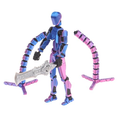 ikappy (Montage abgeschlossen) T13-Actionfiguren-Set mit Mehreren beweglichen Gelenken, Titan 13-Ro-boter-Actionfigur, 3D-Gedruckter Ro-boter, Anime-Strichfiguren, Zappelspielzeug von ikappy