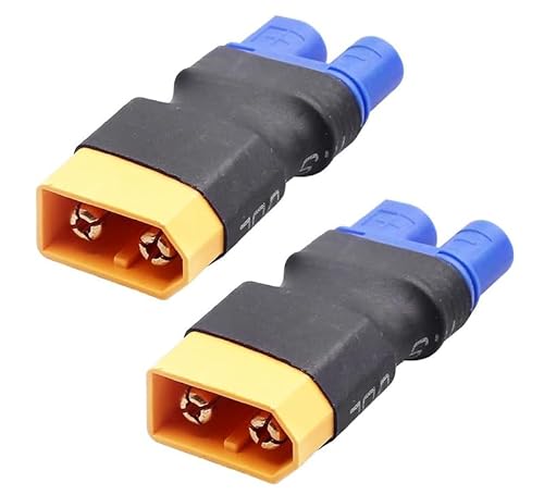 2X Stück Adapter XT60 Stecker auf EC3 Buchse für Lipo Akku Battery 3,5mm Gold RC Ladegerät männlich weiblich 2X Stück Adapter XT60 Stecker auf EC3 Buchse für Lipo Akku Battery 3,5mm Gold RC Ladegerät männlich weiblich von ikarex-shop
