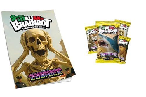 Skifidol Italian Brainrot – Box mit 24 Beuteln mit 7 Karten, 1 Spezialkarte in jedem Paket, die Originale, Serie Beta Cosmic Halluzination, inklusive einer Klang-Muu-Röhre (Album + 6 Beutel) von il megastore dei giocattoli e Giochiamo