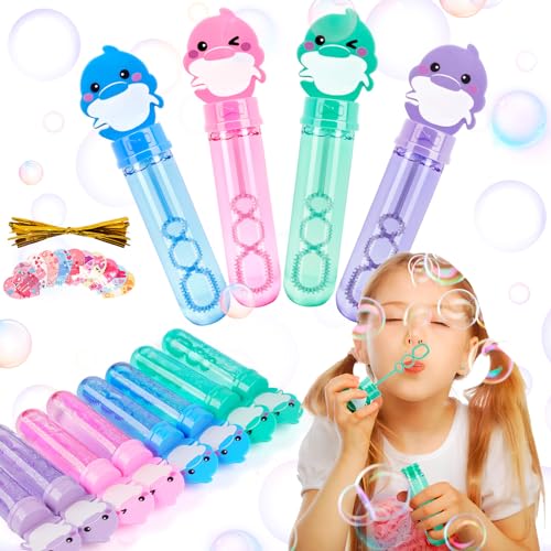 ilauke 8 Stück Seifenblasen Kinder, Mini Seifenblasen Set, 4 Farben Delfin Seifenblasen Kleine mit 10 Karten und Bindegurte, für Hochzeit, Kindergeburtstag, Standesamt, Polterabend,Kinderparty ilauke 8 Stück Seifenblasen Kinder, Mini Seifenblasen Set, 4 Farben Delfin Seifenblasen Kleine mit 10 Karten und Bindegurte, für Hochzeit, Kindergeburtstag, Standesamt, Polterabend,Kinderparty von ilauke