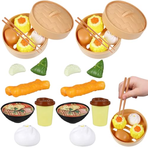 imFreienawn 2 Sets Kinder Food Toys, Plastik Chinese Dim Sum Kinder Spielzeug Realistisches chinesisches Frühstück, tun Sie zum Frühstück zum gedämpfte Spielzeugküche Küchenküche Set echtes Kochen imFreienawn 2 Sets Kinder Food Toys, Plastik Chinese Dim Sum Kinder Spielzeug Realistisches chinesisches Frühstück, tun Sie zum Frühstück zum gedämpfte Spielzeugküche Küchenküche Set echtes Kochen von imFreienawn