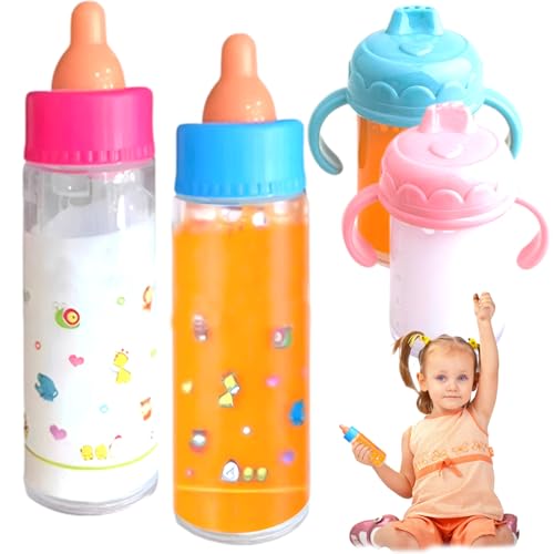 imFreienawn 6pcs/Set Babypuppenflaschen Set, lustige Magics Babypuppenflaschen mit verschwundenem Milch oder Saft, Simulation Puppenzubehör für Kindergeschenke Spielzeug für Puppen imFreienawn 6pcs/Set Babypuppenflaschen Set, lustige Magics Babypuppenflaschen mit verschwundenem Milch oder Saft, Simulation Puppenzubehör für Kindergeschenke Spielzeug für Puppen von imFreienawn