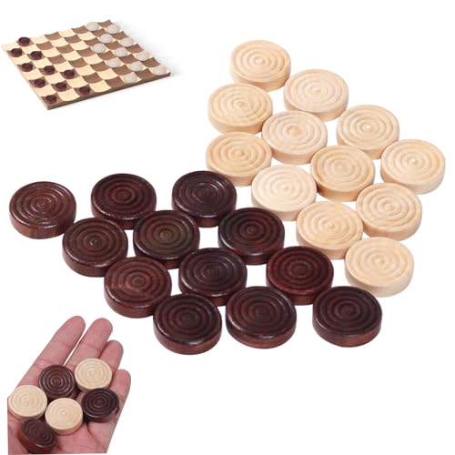 imFreienawn Checkers Stücke 24 Prozent hölzerne Glatte spiralgravierte Entwürfe Pädagogik von imFreienawn