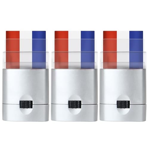 imFreienawn Face Paint Stick 3PCS patriotische Frankreich Flagge Gesichtsfarbe für das Jubeln rot weiß und blau Make -up -Stick für Fußballspiel, Sport Eventface von imFreienawn