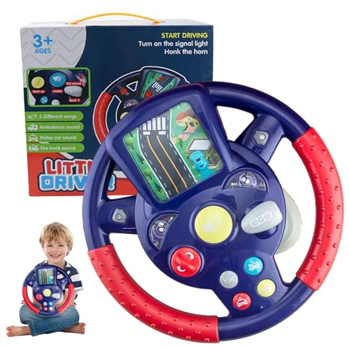 imFreienawn Spielzeuglenkrad, Kinderlenkrad mit lustigem Klang und Musik, Plastik simuliert mit Saugnapfbecher für Bildungsgeschenk, blau simuliert imFreienawn Spielzeuglenkrad, Kinderlenkrad mit lustigem Klang und Musik, Plastik simuliert mit Saugnapfbecher für Bildungsgeschenk, blau simuliert von imFreienawn