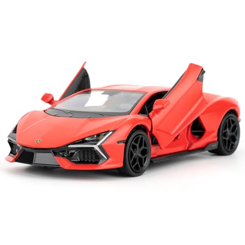 1/32 Lamborghini Reventon Alloy Modellauto, Modellspielzeug mit Pull Back Funktion, Spielzeugauto, das Geräusche und helles Licht macht, Modellspielzeug für die Sammlung, Geschenk für Kinder (rot) von imtfzct