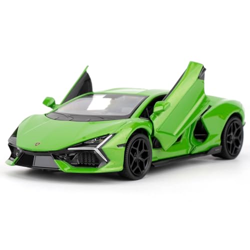 1/32 Lamborghini Reventon Alloy Modellauto, Modellspielzeug mit Pull Back Funktion, Spielzeugauto, das Geräusche und helles Licht macht, Modellspielzeug für die Sammlung, Geschenk für Kinder (grün) von imtfzct