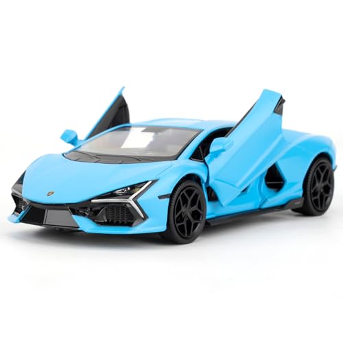 1/32 Lamborghini Reventon Alloy Modellauto, Modellspielzeug mit Pull Back Funktion, Spielzeugauto, das Geräusche und helles Licht macht, Modellspielzeug für die Sammlung, Geschenk für Kinder (blau) 1/32 Lamborghini Reventon Alloy Modellauto, Modellspielzeug mit Pull Back Funktion, Spielzeugauto, das Geräusche und helles Licht macht, Modellspielzeug für die Sammlung, Geschenk für Kinder (blau) von imtfzct