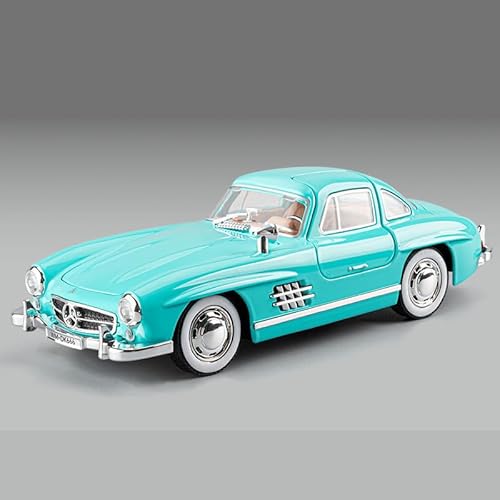 imtfzct 1/22 Mercedes Benz 300sl Modellauto, Sound- und Licht-Spielzeugauto mit Pull Back Funktion, Sammlermodell aus Leichtmetall, Geschenk für Kinder (blau) von imtfzct