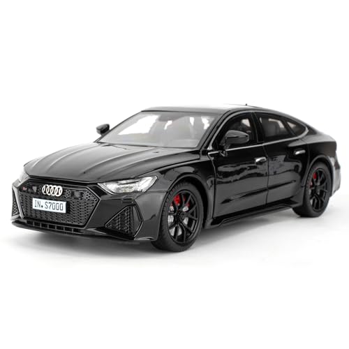 imtfzct 1/24 Audi Supercar RS7 Black Warrior Modellauto, Sound- und Licht-Spielzeugauto mit Pullback-Funktion, Sammlermodell aus legiertem Stahl, Geschenk für Kinder (schwarz) von imtfzct