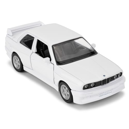 Imtfzct 1/36 BMW M3 1987 Casting Auto Modell, Zink Legierung Kinder Spielzeug, Freizeit Fahrzeug, Geschenk für Jungen und Mädchen (Weiß) von imtfzct