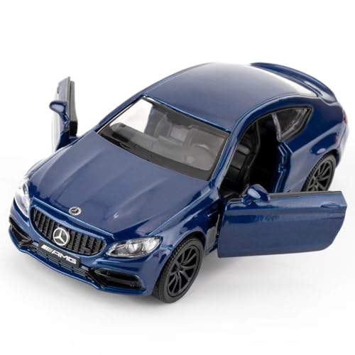 imtfzct 1/36 Mercedes-Benz C63 S AMG Spielzeugauto，Kinder Spielzeugauto mit Pull Back Funktion, sammelbares Modellauto aus Leichtmetall, Geburtstagsgeschenk für Jungen und Mädchen (blau) von imtfzct
